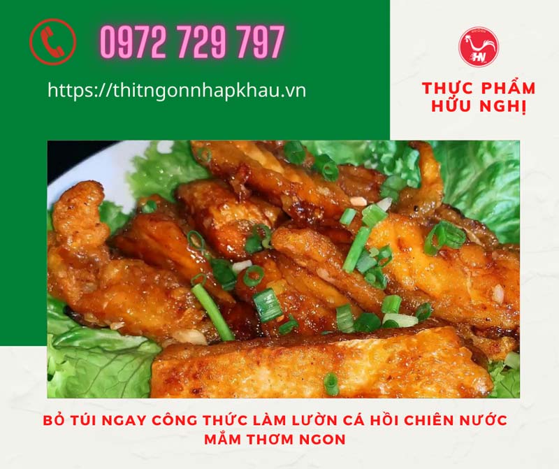 Cách làm lườn cá hồi chiên nước mắm ngon khó cưỡng