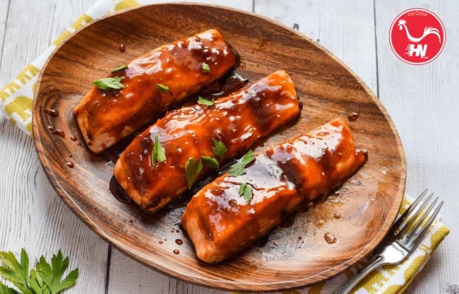 Lườn Cá Hồi Nauy Sốt Teriyaki ống (1)