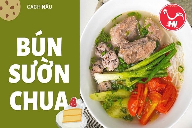 Món Bún sườn chua cực Ngon n-suon-chua