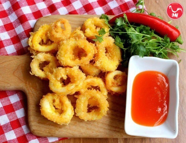 62 Mực lá chiên xù