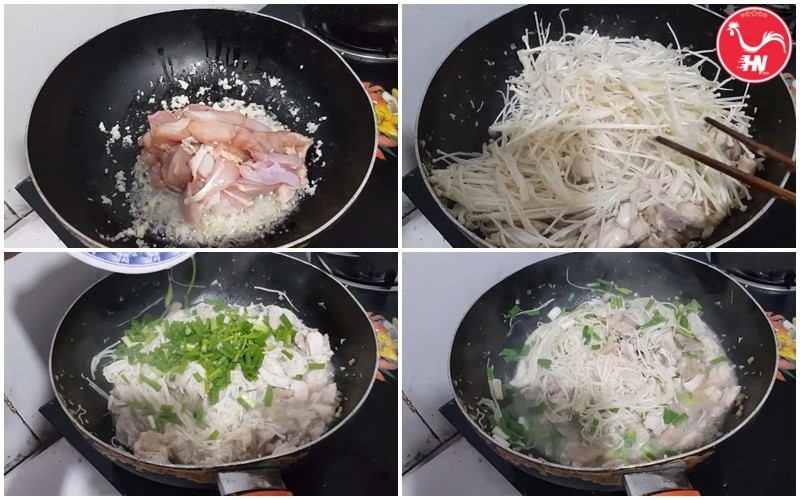 Gà xào nấm kim châm2 6as