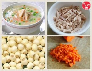 Công thức nấu món cháo gà cà rốt - Món ngon dinh dưỡng 62a6sá