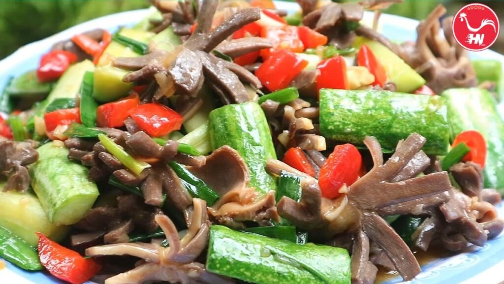Mề gà xào cà chua 26âs