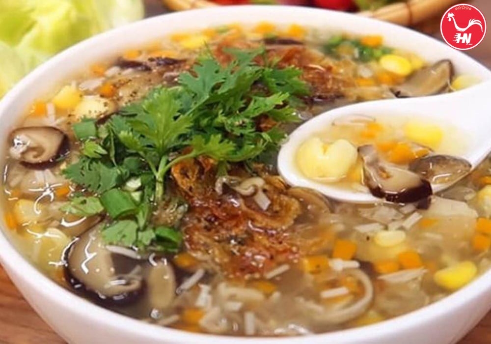 Súp gà nấm rơm 22s