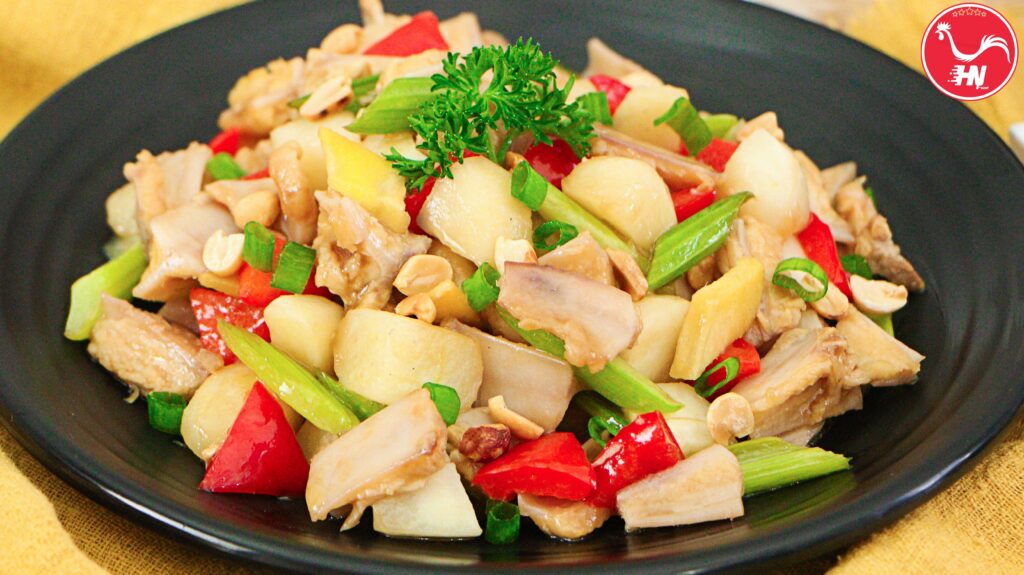 Ức gà xào rau củ 62á
