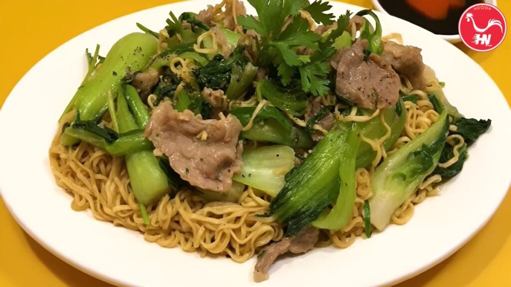 Mì xào thịt thăn heo súp lơ 26a2á