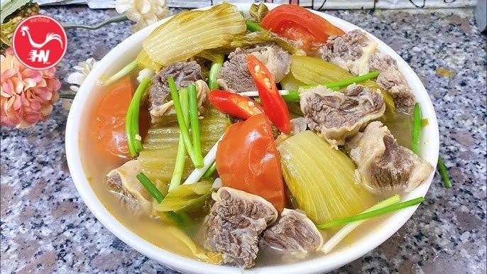 Canh Dưa Cải Nấu Dẻ Sườn Bò 26á