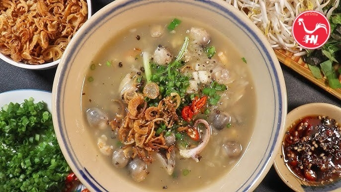 Cháo hải sản nấm rơm 1