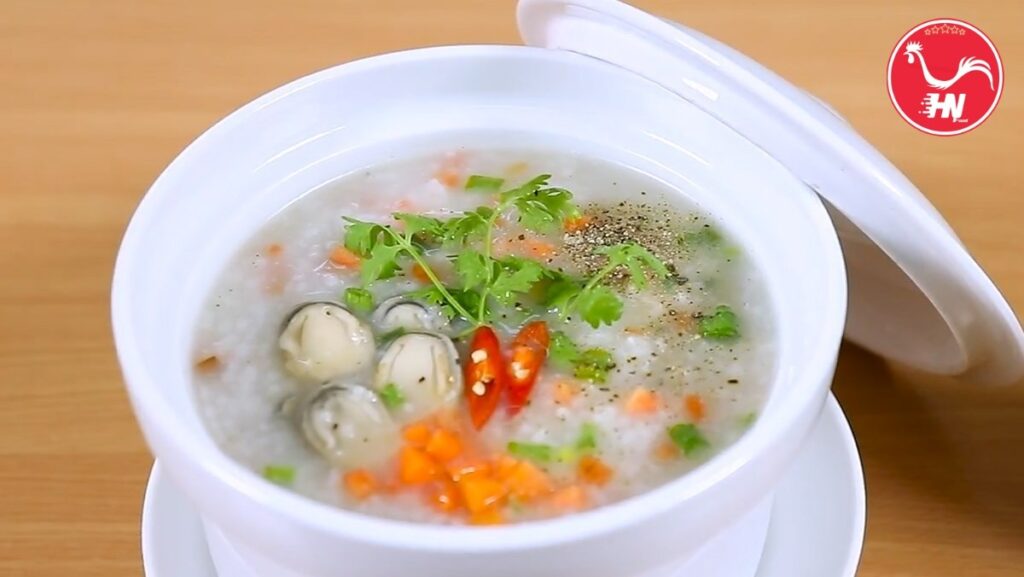 Cháo hải sản nấm rơm 2