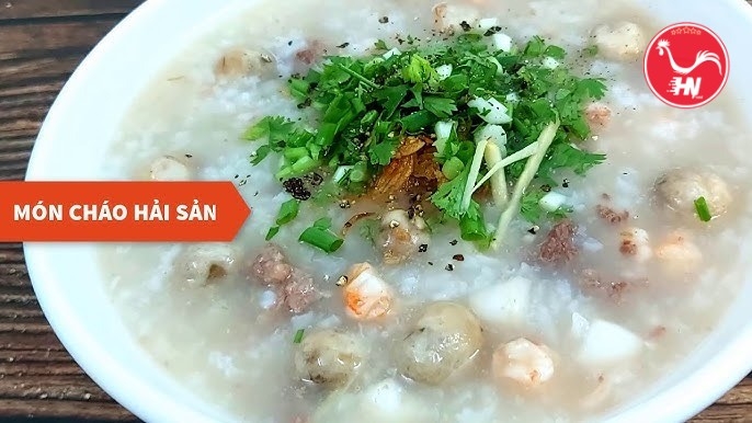 Cháo hải sản nấm rơm 3