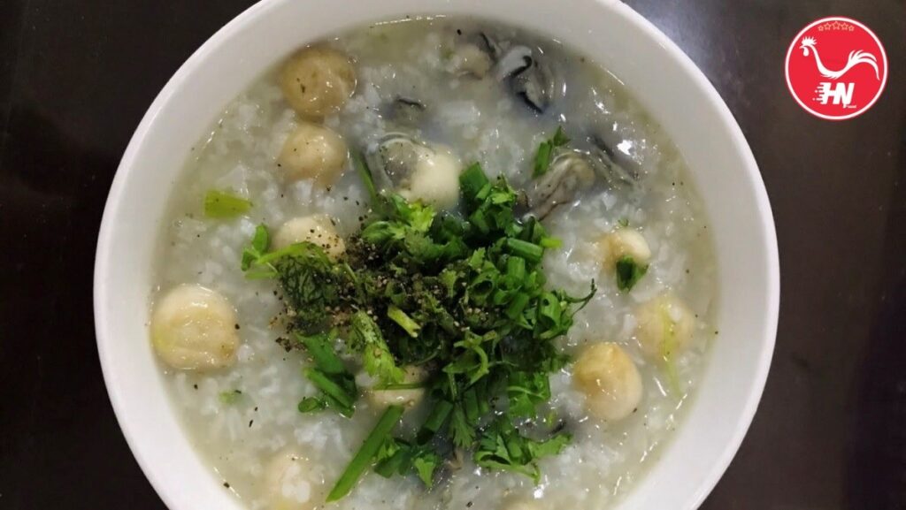 Cháo hải sản nấm rơm 7