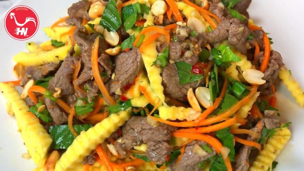 Gỏi bắp bò trộn xoài 26á6sa