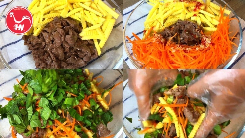 Gỏi bắp bò trộn xoài a6s26á