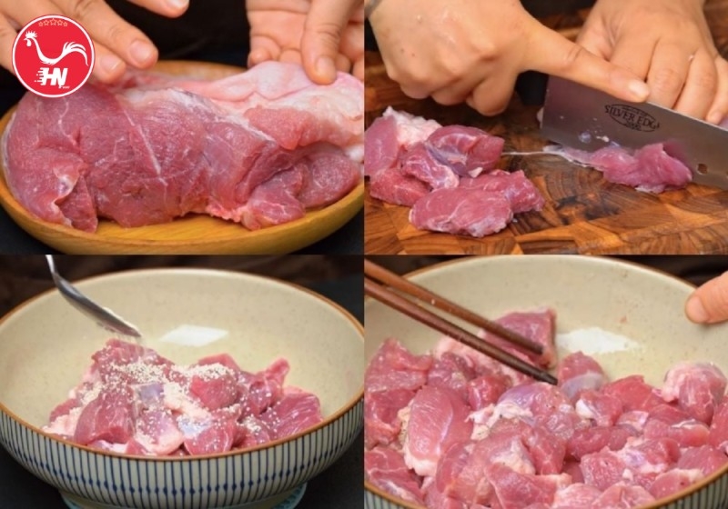 cách làm thịt đùi heo kho tiêu