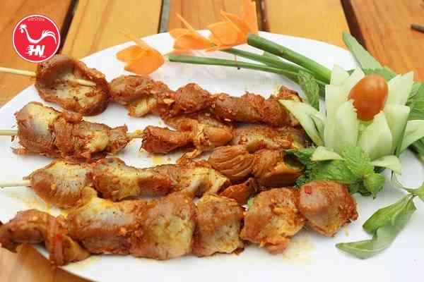 Mề gà nướng sa tế mật ong oi-ot